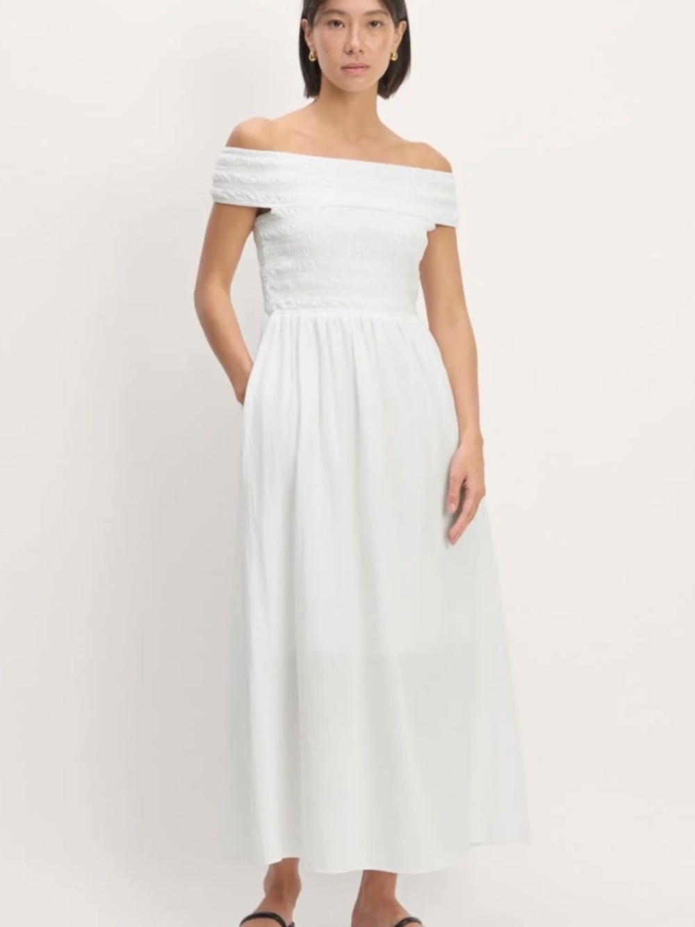 NWT Everlane Gauze Off the Shoulder Dress